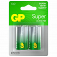 Батарейки GP Super, С (LR14, 14А), алкалиновые, КОМПЛЕКТ 2 шт., блистер, 14A-2CR2 - 1