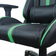 Кресло компьютерное BRABIX "GT Carbon GM-120", две подушки, экокожа, черное/зеленое, 531929 - 11
