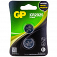 Батарейки литиевые GP Lithium CR2025 "таблетки, дисковые, кнопочные" КОМПЛЕКТ 2 шт., блистер, CR2025-2CRU2 - 1