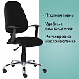 Кресло BRABIX "Comfort MG-322", хром, регулируемая эргономичная спинка, ткань, черное, 532558 - 7
