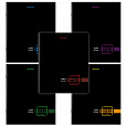 Тетрадь А5, 96 л., BRAUBERG, скоба, клетка, глянцевая ламинация, "Dark", 404428 - 1