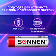 Батарейки КОМПЛЕКТ 4 шт., SONNEN, АА (R6, 15А), солевые, пальчиковые, в пленке, 451097 - 8