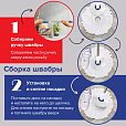 Комплект для уборки: швабра (круглая и прямоугольная) ведро 18 л/8 л с отжимом и педалью, LAIMA, 603625 - 13