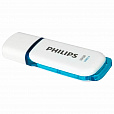 Флеш-диск 16 GB PHILIPS SNOW, разъем USB 3.0, синий, FM16FD75B/97 - 1