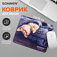 Коврик для мыши SONNEN "KITTEN", резина + ткань, 220х180х3 мм, 513313 - 7