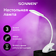 Настольная лампа-светильник SONNEN BR-819C, на прищепке, светодиодная, 8 Вт, белый, 236667 - 12