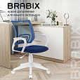 Кресло BRABIX "Fly MG-396W", с подлокотниками, пластик белый, сетка, темно-синее, 532399, MG-396W_532399 - 12