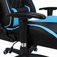 Кресло компьютерное BRABIX "GT Master GM-110", две подушки, экокожа, черное/голубое, 531928 - 12