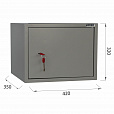 Шкаф металлический для документов BRABIX "KBS-02", 320х420х350 мм, 9,6 кг, сварной, 291151 - 6