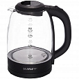 Чайник SCARLETT SC-EK27G11, 1,7 л, 2200 Вт, закрытый нагревательный элемент, стекло, черный - 4