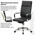 Кресло офисное BRABIX "Cube EX-523", экокожа, хром, черное, 531946 - 16