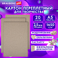 Картон переплетный, толщина 2,5 мм, А5 (148х210 мм), КОМПЛЕКТ 20 шт., BRAUBERG ART, 665560 - 12