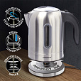 Чайник SONNEN KT-1755, 1,7 л, 2200 Вт, закрытый нагревательный элемент, нержавеющая сталь, 453419 - 9
