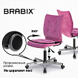 Кресло BRABIX "Stream MG-314", без подлокотников, пятилучие серебристое, ткань, малиновое, 532394, MG-314_532394 - 9