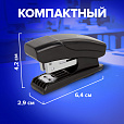 Степлер №24/6, 26/6 МИНИ BRAUBERG "Black Jack", до 18 листов, антистеплер, черный, 227762 - 9