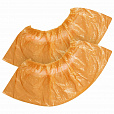 Бахилы оранжевые КОМПЛЕКТ 100 штук (50 пар) СТАНДАРТ+, размер 40х14 см, 18 мкм, 2,5 г, ELEGREEN - 2