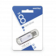 Флеш-диск 8 GB, SMARTBUY V-Cut, USB 2.0, металлический корпус, серебристый, SB8GBVC-S - 3