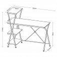 Стол на металлокаркасе BRABIX "LOFT CD-004", 1200х535х1110 мм, 3 полки, цвет дуб натуральный, 641220 - 4