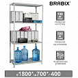 Стеллаж металлический BRABIX "MS KD-180/40/70-4", 1800х700х400 мм, 4 полки, компактная упаковка, 291113, S240BR124402 - 1