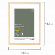 Рамка 30х40 см небьющаяся, аналог IKEA, багет 12 мм, дерево, BRAUBERG "Woodray", цвет натуральный, 391361 - 6