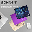 Коврик для мыши SONNEN "PURPLE", резина + ткань, 220х180х3 мм, 513307 - 11