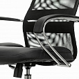 Кресло офисное BRABIX PREMIUM "Stalker EX-608 CH", хром, ткань-сетка/кожзам, черное, 532091 - 4