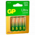 Батарейки КОМПЛЕКТ 4 шт., GP Ultra G-Tech, AA (LR6, 15А), алкалиновые, пальчиковые, 15AUA21-2CRSBC4 - 4