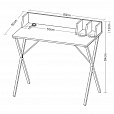Стол на металлокаркасе BRABIX "LOFT CD-007", 800х500х840 мм, органайзер, комбинированный, 641227 - 3