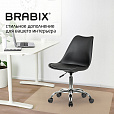 Кресло стул BRABIX "Eames MG-310 CH", хром, пластик черный, экокожа черная, 532925 - 16