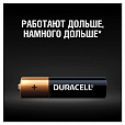 Батарейки КОМПЛЕКТ 4 шт., DURACELL Basic ОРИГИНАЛ, AAA (LR03, 24А), алкалиновые, мизинчиковые, MN 2400 AAA LR3 - 2
