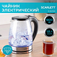 Чайник SCARLETT SC-EK27G35, 1,8 л, 1800 Вт, закрытый нагревательный элемент, стекло, стальной - 10