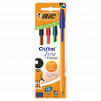 Ручки шариковые BIC "Orange Original", НАБОР 4 ЦВЕТА, узел 0,8 мм, линия 0,3 мм, пакет, 8308541, 8308541/516337 - 1