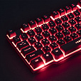 Клавиатура проводная SONNEN KB-7010, USB, 104 клавиши, LED-подсветка, черная, 512653 - 19