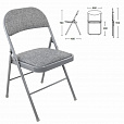 Стул складной BRABIX "Golf Plus CF-003 КОМФОРТ", серый каркас, серая ткань, 532890 - 3