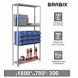 Стеллаж металлический BRABIX "MS KD-180/30/70-4", 1800х700х300 мм, 4 полки, сборная стойка, 291112, S240BR123402 - 1