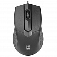 Мышь проводная DEFENDER Optimum MB-270, USB, 2 кнопки + 1 колесо-кнопка, оптическая, черная, 52270 - 1