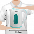 Чайник SONNEN KT-2016, 2 л, 2200 Вт, закрытый нагревательный элемент, пластик, белый/голубой, 453417 - 14