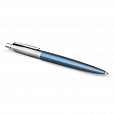 Ручка шариковая PARKER "Jotter Core Waterloo Blue CT", корпус голубой, детали хром, синяя, 1953191 - 4