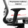 Кресло офисное МЕТТА "К-9" хром, прочная сетка, сиденье и спинка регулируемые, черное - 6
