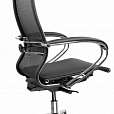 Кресло МЕТТА "ErgoLife" 10 B1-104K, хром, синхромеханизм, прочная сетка, черное - 7