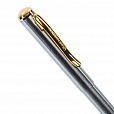 Ручка подарочная шариковая BRAUBERG Maestro, СИНЯЯ, корпус серебристый с золотистым, линия письма 0,5 мм, 143468 - 5