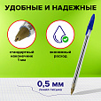Ручки шариковые STAFF "Basic Budget BP-05", НАБОР 8 штук, СИНИЕ, узел 1 мм, линия письма 0,5 мм, 143874 - 9