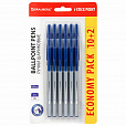 Ручки шариковые с грипом BRAUBERG "i-STICK POINT", НАБОР 10+2 ШТ., СИНИЕ, линия письма 0,35 мм, блистер,144025 - 1