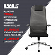 Кресло офисное BRABIX PREMIUM "Ultimate EX-801" хром, плотная двойная сетка Х2, черное/серое, 532918 - 21