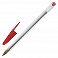 Ручка шариковая STAFF "Basic Budget BP-04", КРАСНАЯ, линия письма 0,5 мм, с штрихкодом, 143870 - 1