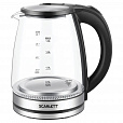 Чайник SCARLETT SC-EK27G103, 1,8 л, 1800 Вт, закрытый нагревательный элемент, стекло, черный - 1