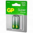 Батарейки КОМПЛЕКТ 2 шт., GP Super, AA (LR6, 15А), алкалиновые, пальчиковые, блистер, 15A-2CR2 - 2