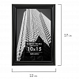 Рамка 10х15 см небьющаяся, багет 14 мм, пластик, BRAUBERG "Original", черная, 391227 - 7